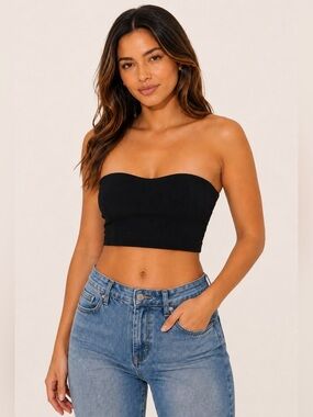 Gap Black Strapless Bandeau Top